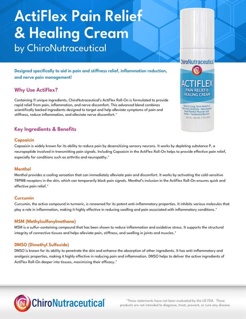 ActiFlex Pain & Inflammation Relief - 3oz Roll On