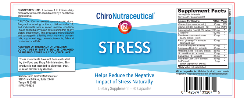 Stress: Stress Impact Reduction & Resilliency Formula